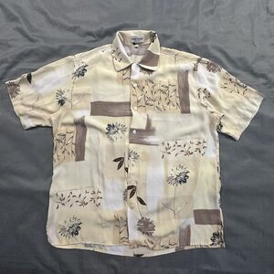 Vintage 90s Giorgio Danieli Shirt Button Up Artsy Abstract Made In Italy Mens L